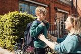 Parent at school gate