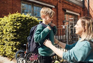 Parent at school gate