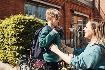 Parent at school gate